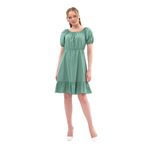 Apsen Textile 4367-95 Beli Lastikli Tery Coton Elbise Mint Kadın Elbise