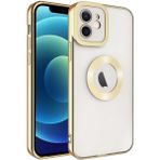 Apsuwa Apple iPhone 11 Kılıf Omega Kamera Korumalı Logo Gösteren Silikon - Gold