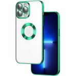 Apsuwa Apple iPhone 13 Pro Max Kılıf Omega Kamera Korumalı Logo Gösteren Silikon - Yeşil