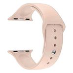 Apsuwa Apsuwa Apple Watch Se 44MM Uyumlu Kordon Yumuşak Lüx Silikon Saat Kordonu 44/aa--Pembe