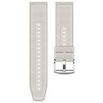 Apsuwa Honor Choice Band 20MM ile Uyumlu Kordon Kayış Dikiş Desenli Silikon KRD102 Lms 20/dds Krem