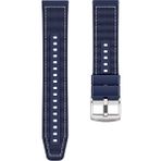 Apsuwa Honor Choice Band 20MM ile Uyumlu Kordon Kayış Dikiş Desenli Silikon KRD102 Lms 20/dds Lacivert