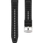 Apsuwa Honor Choice Band 20MM ile Uyumlu Kordon Kayış Dikiş Desenli Silikon KRD102 Lms 20/dds Siyah