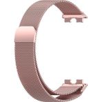 Apsuwa Huawei Band 8 Kordon Kayıış Hasır Metal Mıknatıslı - Rose Gold
