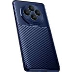 Apsuwa Oppo Reno 11FS Uyumlu Kılıf Negro Kabon Fiber Desen Silikon Lacivert - Reno 11 FS