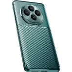 Apsuwa Oppo Reno 11FS Uyumlu Kılıf Negro Kabon Fiber Desen Silikon Yeşil - Reno 11 FS