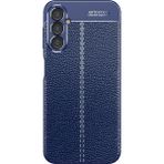 Apsuwa Samsung Galaxy A56 Kılıf Niss Deri Desen Silikon Lacivert