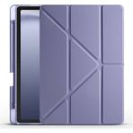 Apsuwa Samsung Galaxy A9 Plus X210 Kılıf Tri Folding Kalem Bölmeli Standlı - Mor