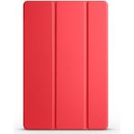 Apsuwa Samsung Galaxy A9 X110 Kılıf Smart Cover Standlı Arkası Şeffaf Mika - Kırmızı