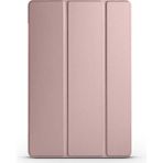 Apsuwa Samsung Galaxy A9 X110 Kılıf Smart Cover Standlı Arkası Şeffaf Mika - Rose Gold