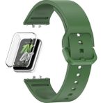 Apsuwa Samsung Galaxy Fit 3 Kordon + Ekran Koruyucu Kasa Şeffaf - Yeşil