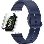 Apsuwa Samsung Galaxy Fit 3 Kordon + Ekran Koruyucu Kasa Siyah - Lacivert