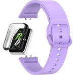 Apsuwa Samsung Galaxy Fit 3 Kordon + Ekran Koruyucu Kasa Siyah - Lila