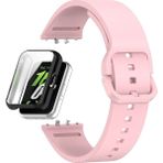 Apsuwa Samsung Galaxy Fit 3 Kordon + Ekran Koruyucu Kasa Siyah - Pembe