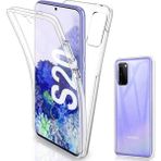 Apsuwa Samsung Galaxy S20 Kılıf Ön Arka 360 Koruma Şeffaf Silikon - Saydam