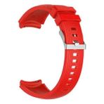 Apsuwa Samsung Galaxy Watch 42MM Uyumlu Kordon Çizgili Silikon Saat Kordonu 20/K18-KIRMIZI - Kırmızı