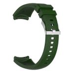 Apsuwa Samsung Galaxy Watch 42MM Uyumlu Kordon Çizgili Silikon Saat Kordonu 20/K18-KOYU Yeşil