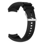 Apsuwa Samsung Galaxy Watch 42MM Uyumlu Kordon Çizgili Silikon Saat Kordonu 20/K18-SIYAH