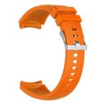 Apsuwa Samsung Galaxy Watch 42MM Uyumlu Kordon Çizgili Silikon Saat Kordonu 20/K18-TURUNCU