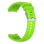 Apsuwa Samsung Galaxy Watch 42MM Uyumlu Kordon Çizgili Silikon Saat Kordonu 20/K18-YEŞIL