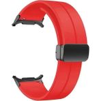 Apsuwa Samsung Galaxy Watch Ultra 47MM Kordon Kayış D-Buckle Mıknatıslı Silikon - Kırmızı