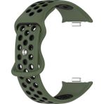 Apsuwa Xiaomi Redmi Watch 4 Uyumlu Kordon Delikli Silikon Yeşil Siyah - Yeşil - Siyah