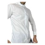APT PRESTIGE Erkek Beyaz Damatlık Ata Yaka Kol Düğmeli Slim Fit Gömlek Beyaz M