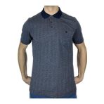 APT PRESTIGE Erkek Lacivert Polo Yaka Cepli Desenli Tişört Lacivert XL