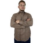 APT PRESTIGE Klasik Tek Cepli Desenli Kalın Melanj Kahverengi Kışlık Erkek Gömlek KAHVERENGİ M