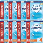 Aptamil 4 Çocuk Devam Sütü 900 gr 1+ Yaş - 8 Adet