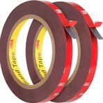 Aputue Çift Taraflı Bant, 2 Paket Çift Taraflı Yapışkan Bant, Su Geçirmez Güçlü Yapıştırıcı Köpük Bant 3M VHB Bant ile LED Şerit Duvarlar, Otomotiv, Ev ve Ofis Dekorasyonu için