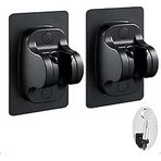 Aputue duş başlığı tutucu, 2 adet ayarlanabilir banyo el duşu braketi, sağlam abs vantuzlu duvar montaj aparatı, metal yapışkanlı siyah tutucu, delmesiz kolay kurulum sağlayan pratik ürün