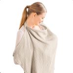 Aputue Emzirme Örtüsü, Muslin Kumaştan Bebek Emzirme Örtüsü, Nefes Alabilir Pamuklu Kumaş, Cilt Dostu, 360° Tam Kapsama, Anne ve Bebek İçin (Mavi)