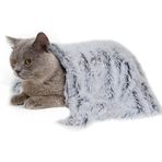 Aputue evcil hayvan battaniyesi, 56x36CM nefes alabilen uzun tüylü lifli kedi örtüsü, Yumuşak sıcak tutan makinede yıkanabilir köpek matı, Yatak koltuk ve seyahat kullanımı için uygundur