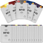 Aputue Kartlık, 20 Adet RFID Koruma Kılıfı, Kredi Kartı Koruma Kılıfları, Su Geçirmez Kart Koruması, Kredi Kartları, Kimlik Kartları ve Banka Kartları İçin Erkek ve Kadın Kullanıcılar