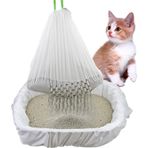Aputue Kedi kum kabı astarı, 94x45.7cm jumbo boy büzgülü ve elekli tasarımı ile pratik temizlik sağlar, 7 adet dayanıklı delikli yedek torba, evcil hayvan sahipleri için hijyenik çözüm sunar