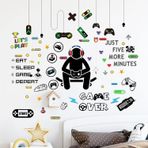 Aputue Oyuncular İçin Duvar Çıkartmaları, 6 Adet Çıkarılabilir Oyun Odası Dekor Çıkartması, Oyuncu Duvar Stickerı, Çocuk Oyun Odası Dekoru İçin Duvar Sanatı DIY