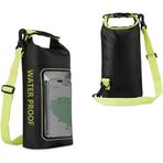 Aputue Su geçirmez kuru çanta, 2L plaj telefon çantası, rulo kapaklı su geçirmez sırt çantası/telefon kılıfı/cep, seyahat kamp plaj rafting balıkçılık yüzme tekne kano için hafif kuru saklama (yeşil)