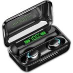Aqqog Wireless F9 Earbuds With Touch Control, Original F9-5 Bluetooth Earphones 5.0 Tws Fingerprint Touch Headset Hifi Stereo In-Ear Earbuds Wireless Headphones For Sport (Black) (Yurt Dışından) - Renkli