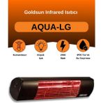 Aqua 2000 Watt GSA20LG Düşük Işıklı Kumandasız Suya Dayanıklı Elektrikli Infrared Isıtıcı-Siyah