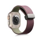 AQUA AKSESUAR Apple Watch Ultra/Ultra 2 Kordon 49MM 44MM 45MM 42MM Uyumlu Manyetik Karbon Fiber Spor Bant Silikon