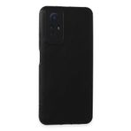 AQUA AKSESUAR Xiaomi Redmi Note 12S Uyumlu Deri Tasarımlı 3D Kamera Korumalı Pastel Renkli Silikon Kılıf, Siyah