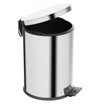 Aqua Bagno Basic Çöp Kovası - Pedallı 12 L, Parlak Krom Paslanmaz | 35.99.57.03.01