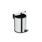 Aqua Bagno Basic Çöp Kovası - Pedallı 5 L, Parlak Krom Paslanmaz