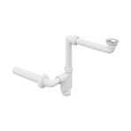 Aqua Bagno Comfort Yer Kazandıran Lavabo Sifonu Ve Süzgeç - 2 Parça , Kolay Temizlenir, Ayarlanabilir Koku Önleyici Gide beyaz
