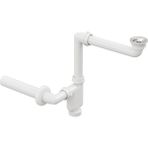 Aqua Bagno Comfort Yer Kazandıran Lavabo Sifonu ve Süzgeç - 2 Parça , Kolay Temizlenir, Ayarlanabilir Koku Önleyici Gider Borulu - 32 Mm-Süzgeç Dahil - Beyaz - 1 Adet