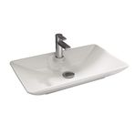 Aqua Bagno Design seramik Tezgah üstü lavabo KB. Leon. 002 – Lavabo in 64,5 x 39,5 cm tezgah üstü lavabo
