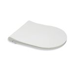 Aqua Bagno | Klozet kapağı ve WC oturağı, otomatik kapanma otomatiği ile, AB'de üretilmiştir, antibakteriyel, D şeklinde klozet kapağı, çıkarılabilir, Duroplast WC gözlüğü, yumuşak kapanma, beyaz | THIN