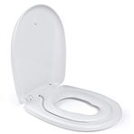 Aqua Bagno | Klozet oturağı, otomatik kapanmalı klozet kapağı, D/O şeklinde 2.0, çıkarılabilir klozet kapağı, beyaz (Junior)