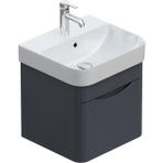 Aqua Bagno Piccolo 2.0 Alt Dolap 57 Cm. Antrasit Gri Parlak-Lavabo Dahil